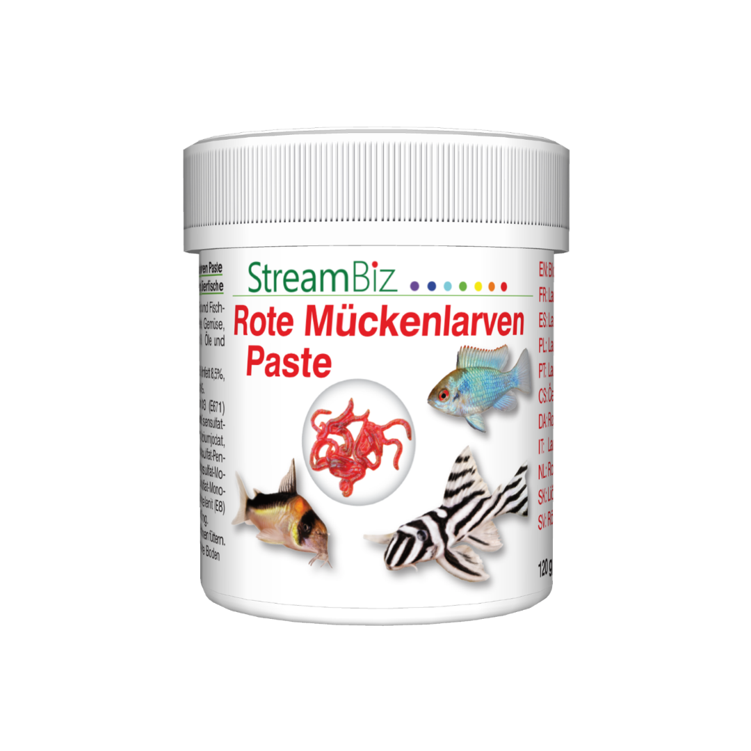 Rote Mückenlarven Paste