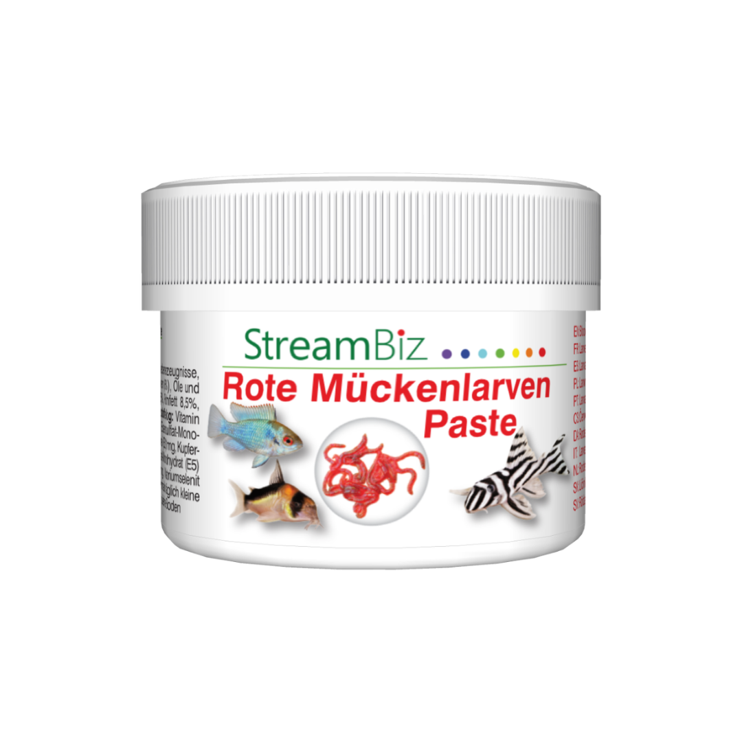 Rote Mückenlarven Paste